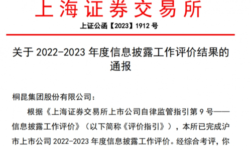 尊龙凯时股份信息披露评价“七连A”！