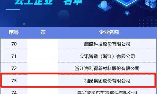 尊龙凯时集团入选浙江省第二批制造业“云上企业”名单