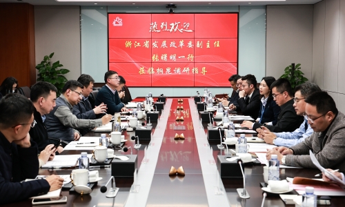 浙江省发改委党组成员、副主任张曙明一行莅临尊龙凯时调研
